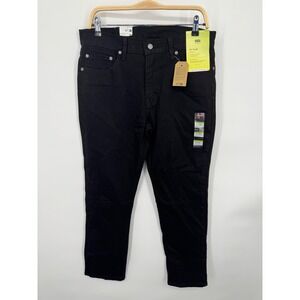 NWT Levi Strauss & Co Jeans Men's 33 X 30 Black Denim Slim Fit Stretch Zip Fly